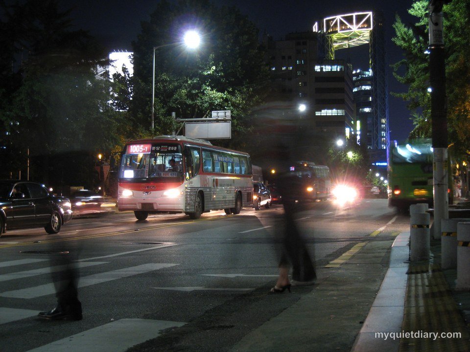 What Boyfriend on Demand Says About Korean Work Culture A nighttime view of Seoul, where digital convenience and long workdays share the same city