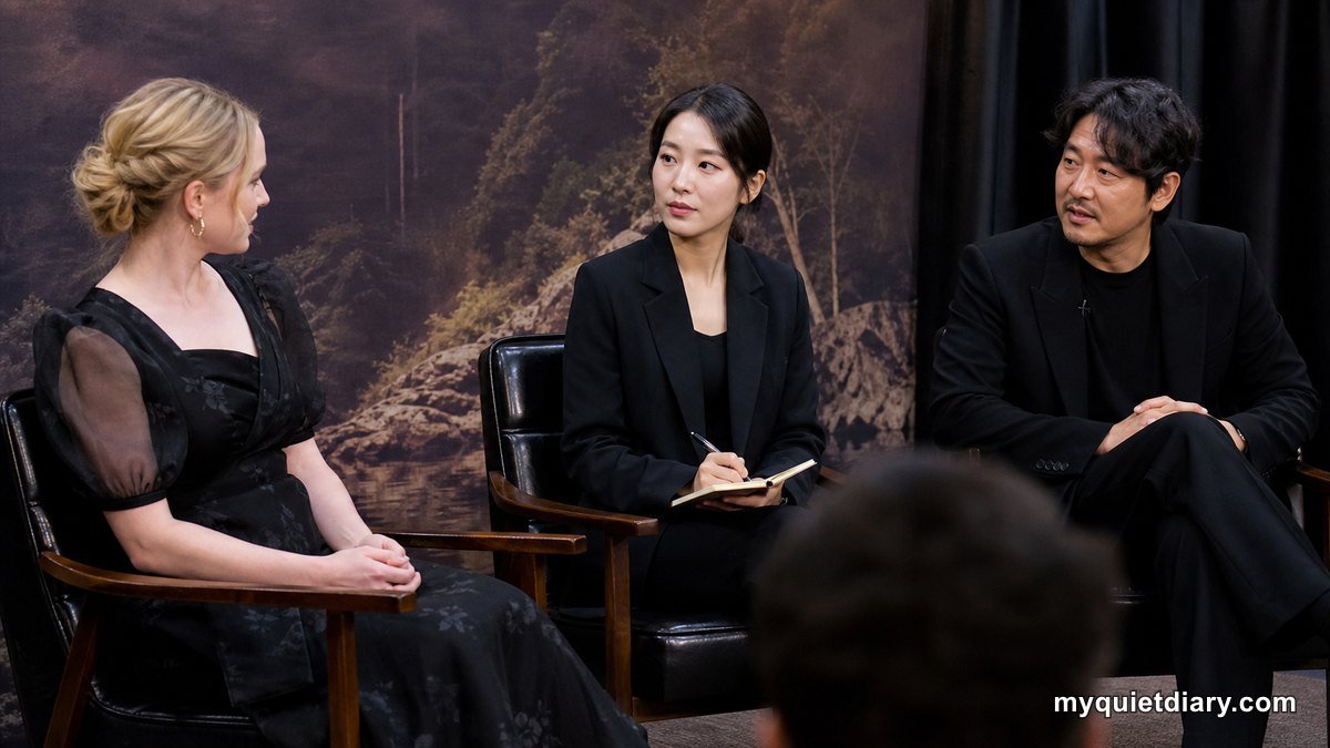 A fictional Korean interpreter working between an international actress and Korean director