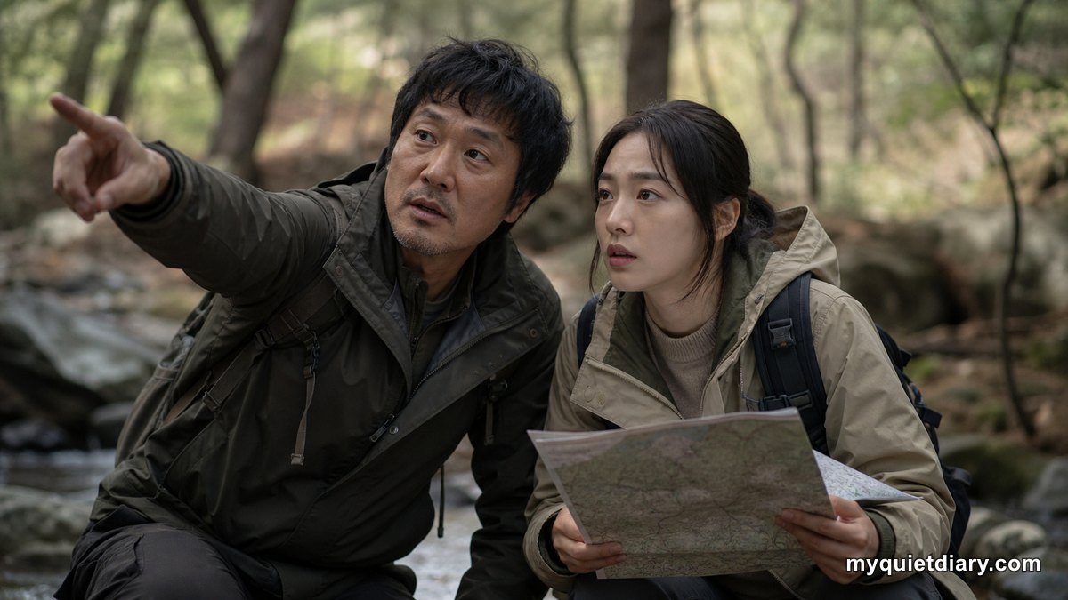 A fictional teacher parent and education inspector meeting in a Korean school office